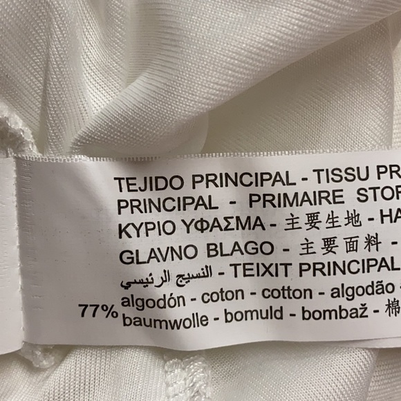 NWT. Zara White Textured Midi Dress. Size L. - Picture 9 of 10